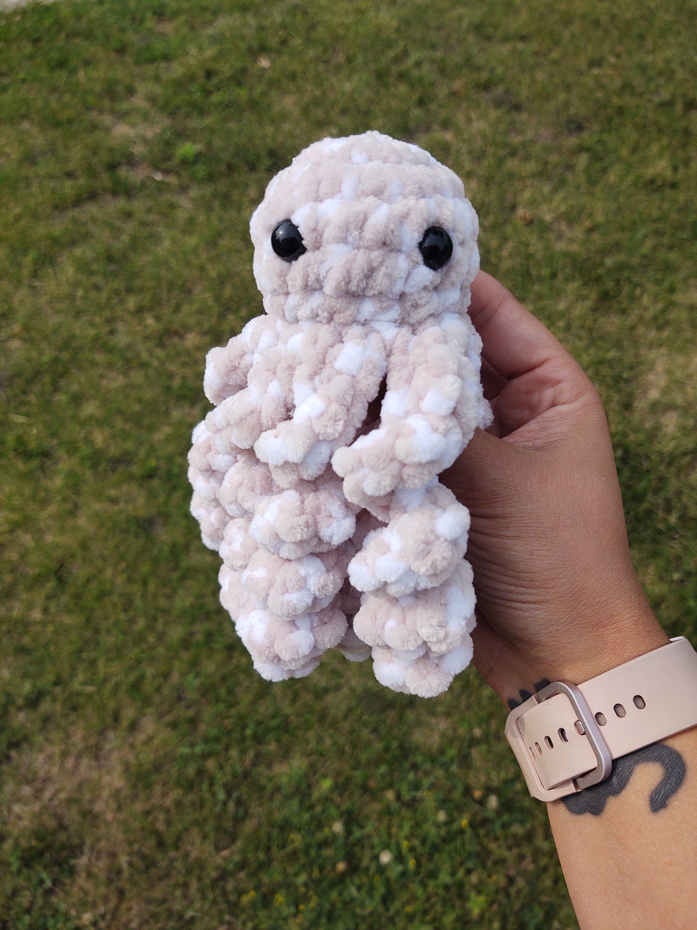 Crochet velvet octopus plush