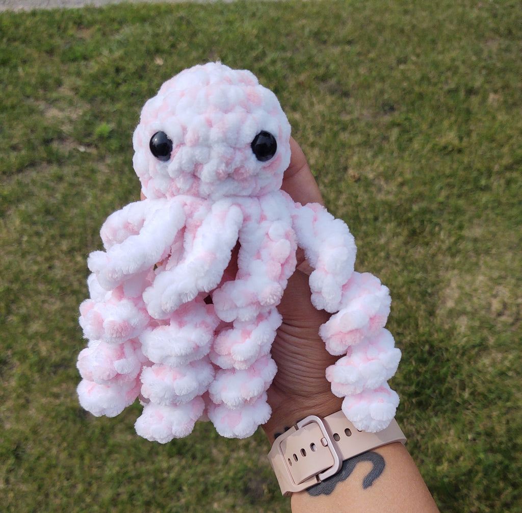 Crochet velvet octopus plush
