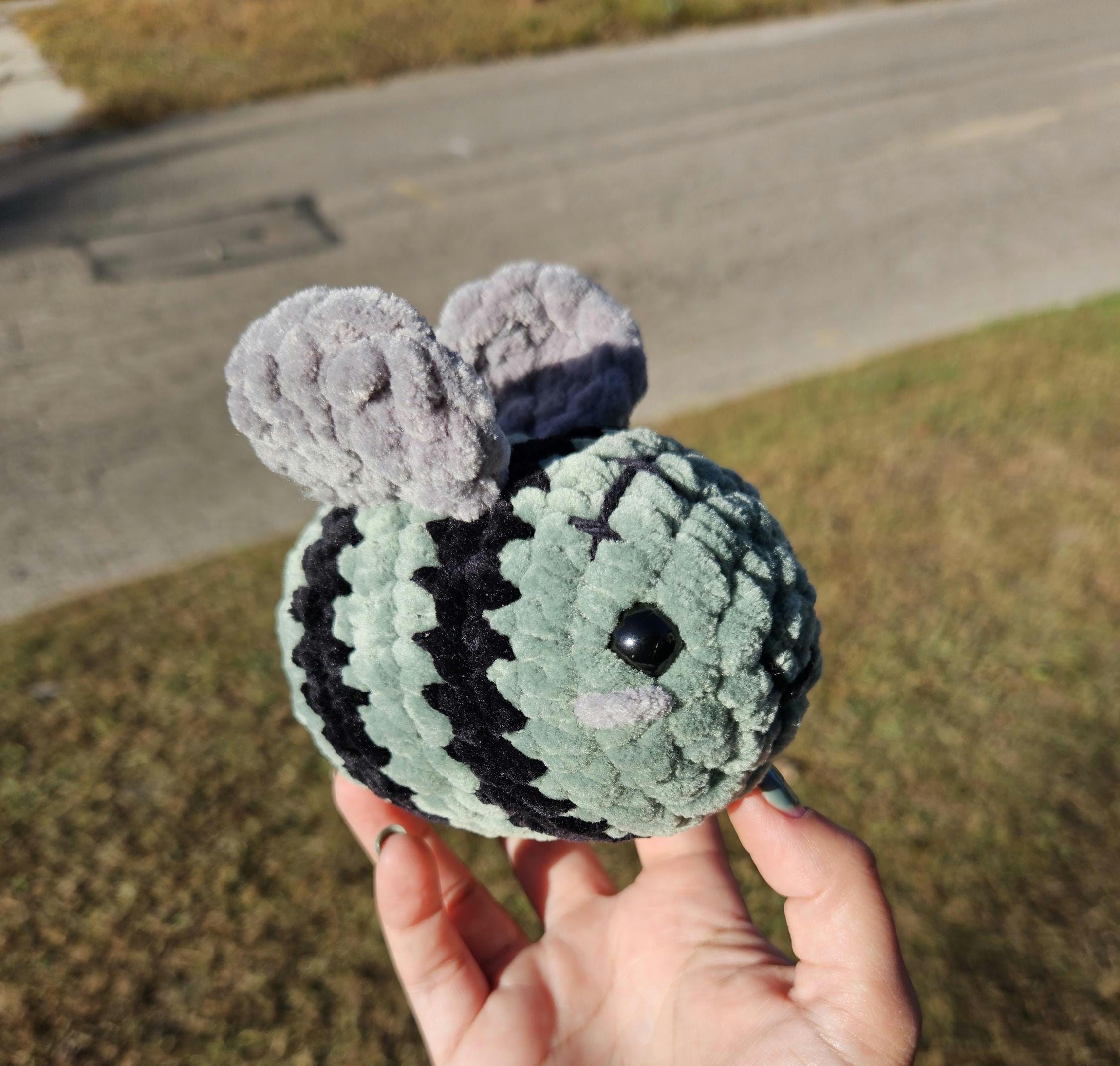 Crochet Chenille Zombee Plushie